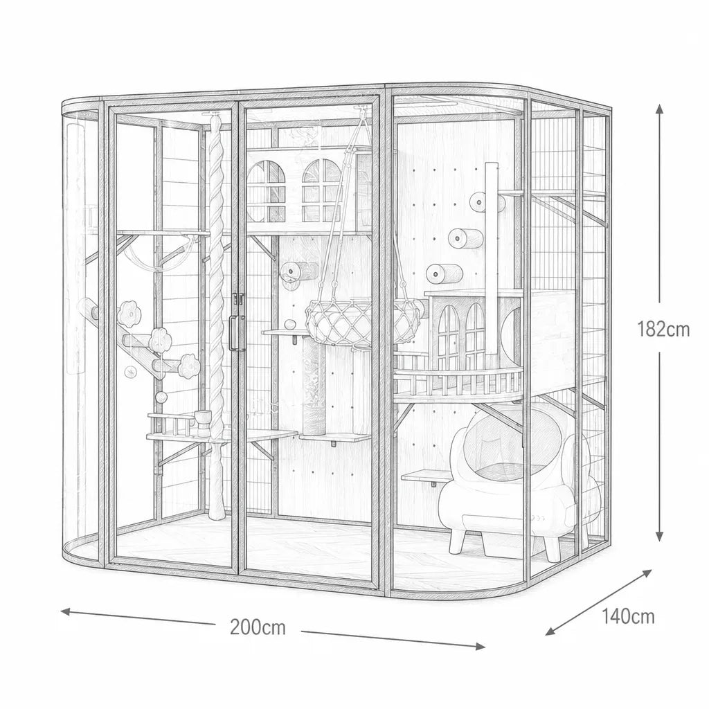 Australis kattenvilla – sfeerbeeld in modern interieur