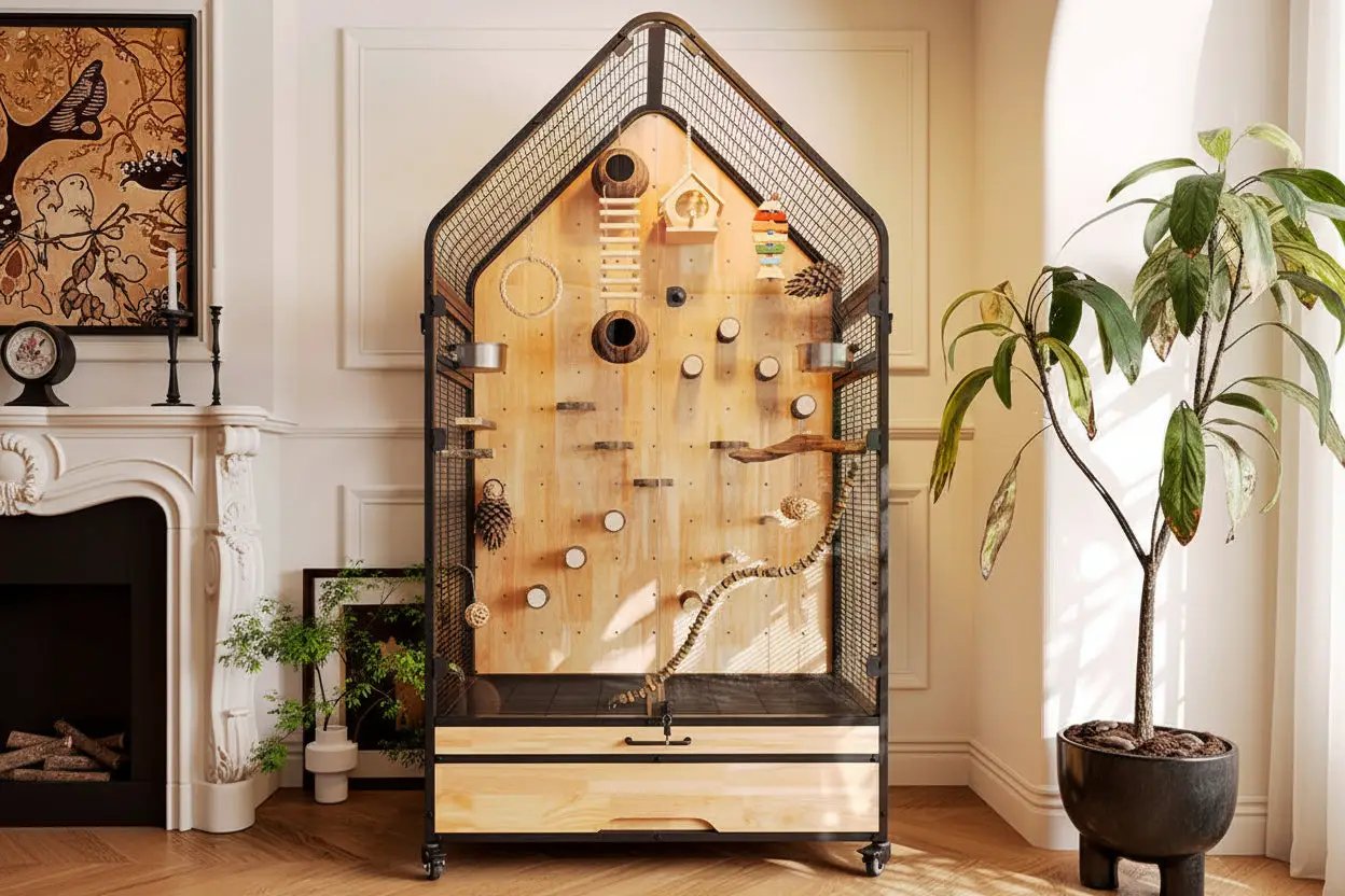 Vogelvoliere Maison Grande Luxe mit Interieur